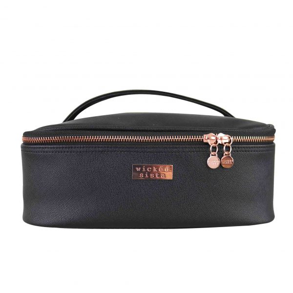 Premium black medium beauty case