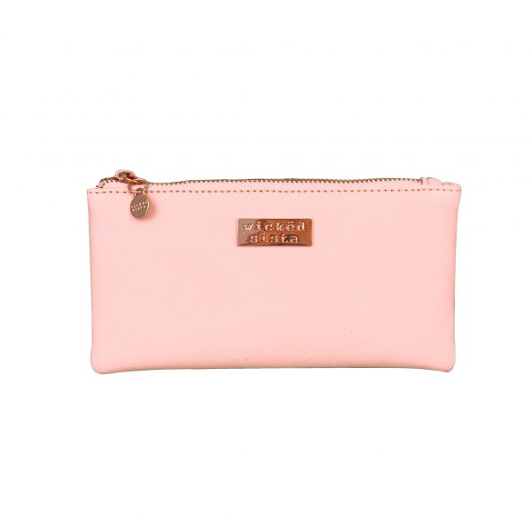 Premium blush small flat purse