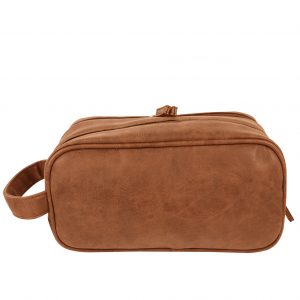 Mister chestnut double zip wash bag - Image 2