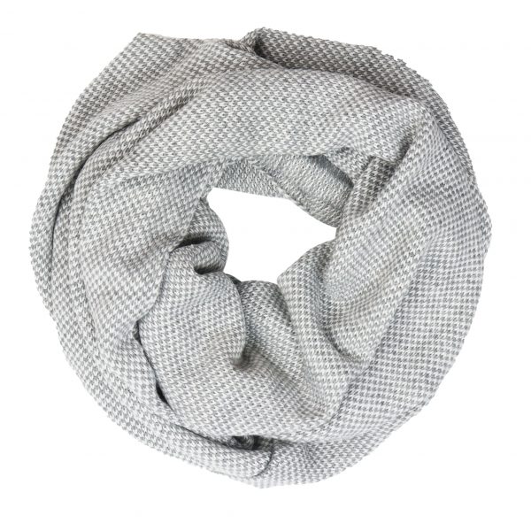 Grey and white duo colour snood