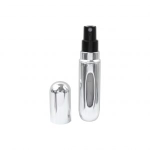 Silver metallic perfume atomiser - Image 2