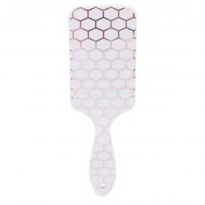 Hexagon rose gold paddle hair brush - Image 2