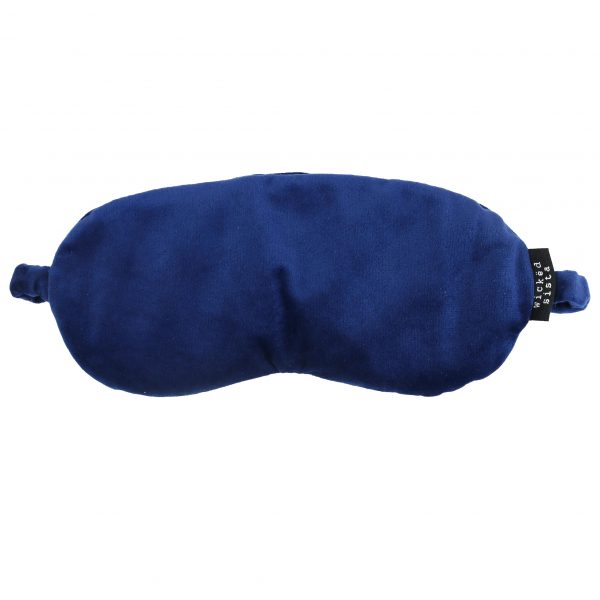 Navy velvet weighted eye mask