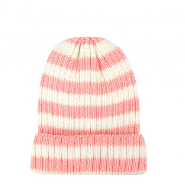 Foote Street pink Bailey striped beanie