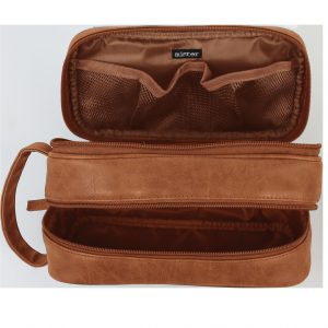 Mister chestnut double zip wash bag - Image 3