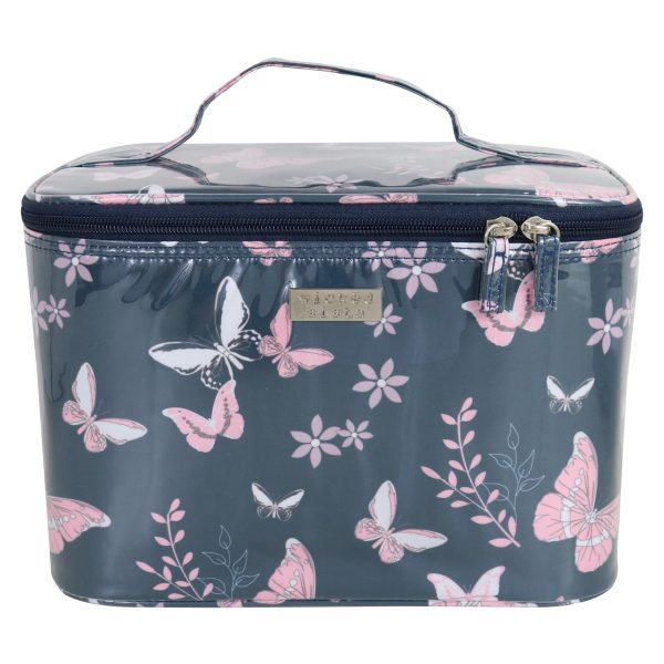 Butterfly floral large beauty case