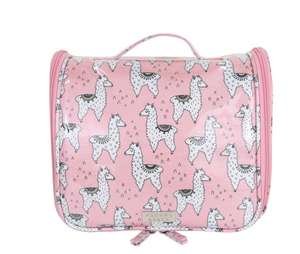 Lovely llama travel bag with hook