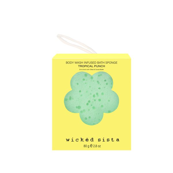 Tropical punch body wash infused bath sponge