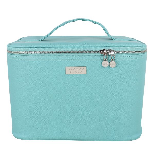 Premium teal large beauty case