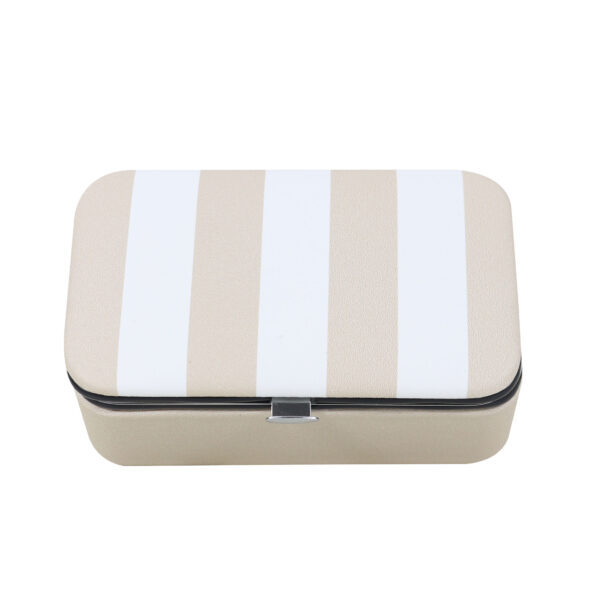 Bold stipe deluxe jewellery travel case