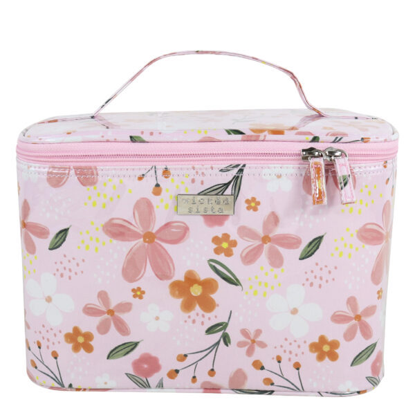 Abstract floral large beauty case
