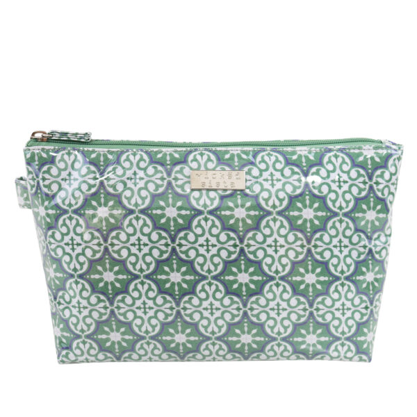 Moroccan tile luxe large cosmetic bag