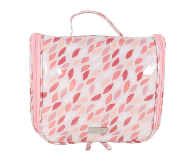 Coral leaves travel bag with hook