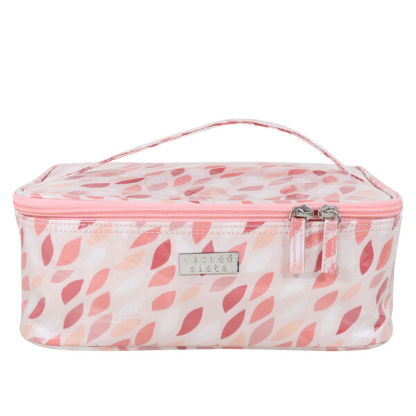 Coral leaves medium beauty case