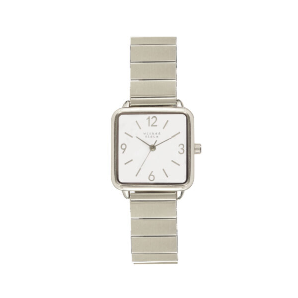 Silver square watch