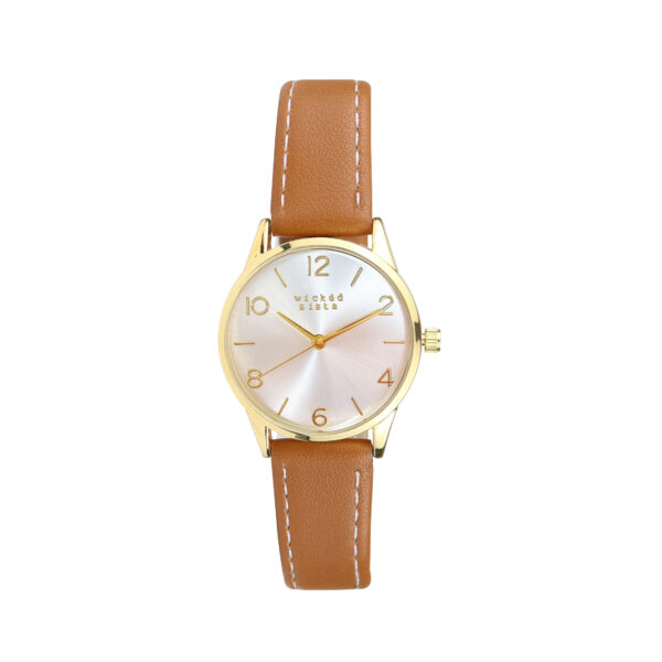 Gold & tan watch
