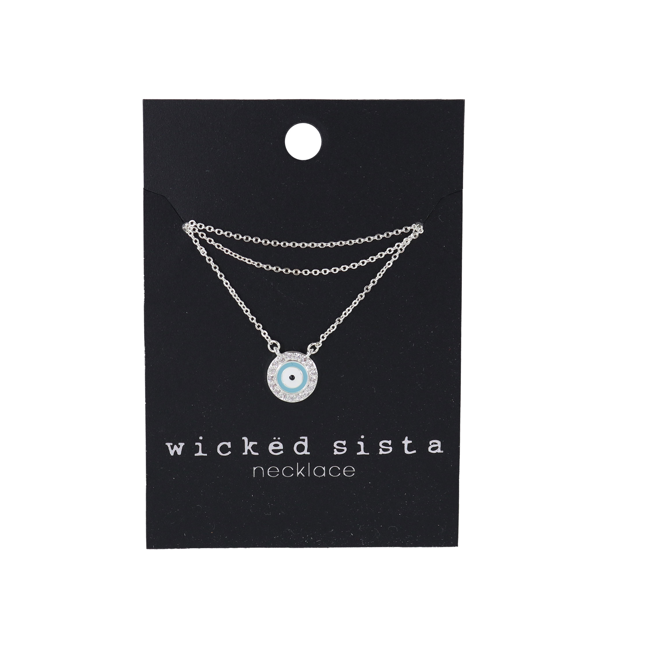 Evil eye silver necklace - Wicked Sista | Cosmetic Bags, Jewellery ...