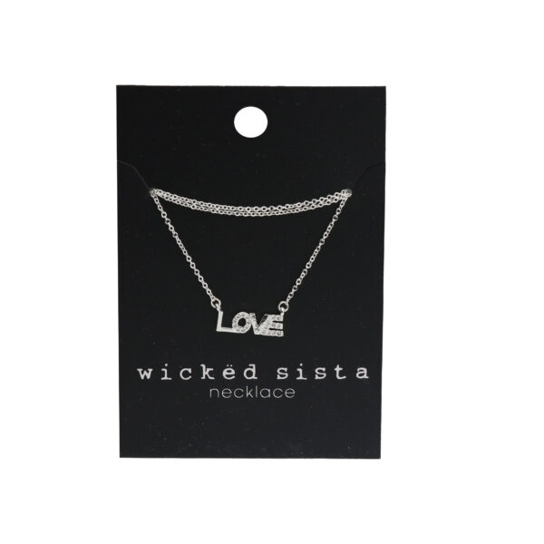 Silver love necklace