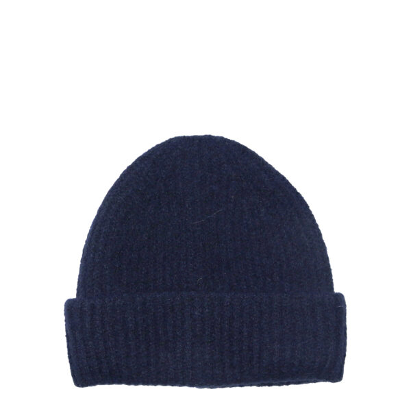 Recycled navy knit beanie