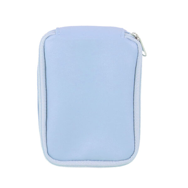 Light blue travel pill case