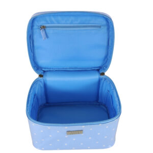Pale blue polka small beauty case - Image 2