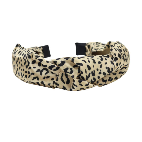 Satin animal print headband