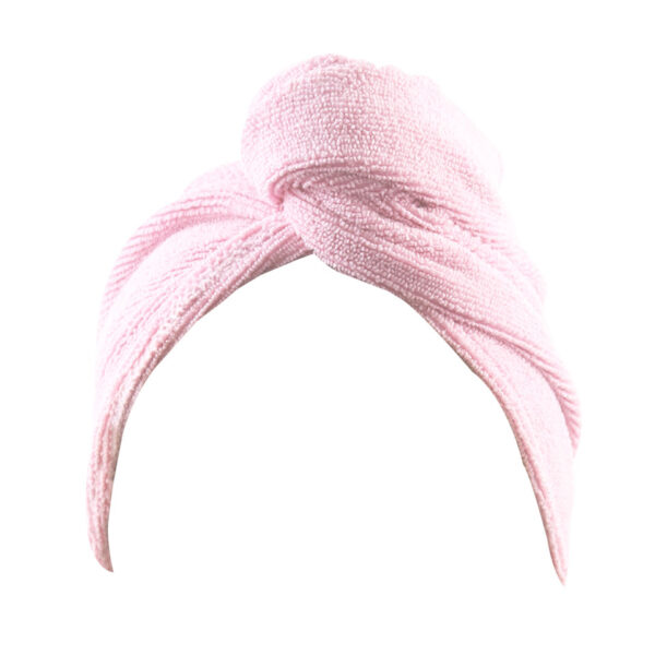 Light pink turban hair towel