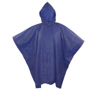 Navy rain poncho