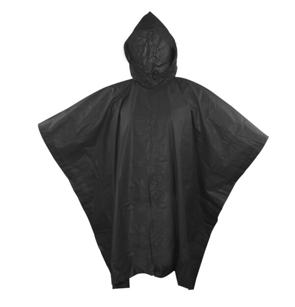 Black rain poncho