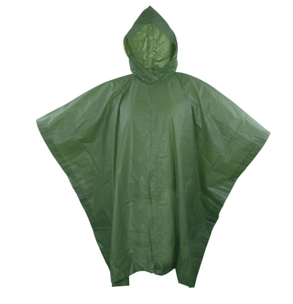 Khaki rain poncho