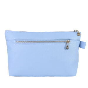 Premium sky blue luxe large cosmetic bag - Image 2
