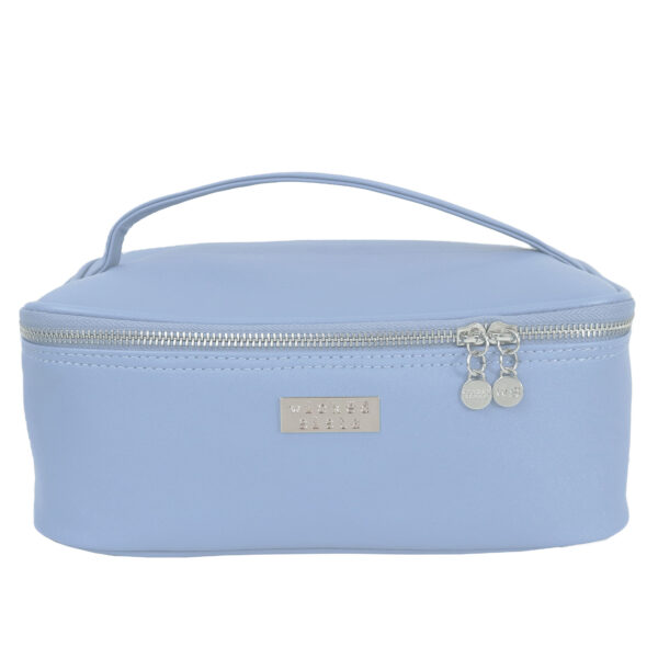 Premium sky blue medium beauty case