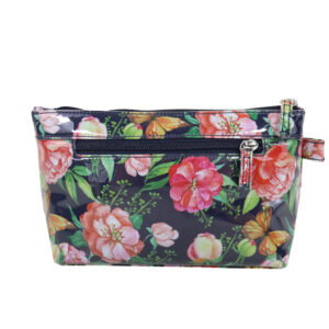 Peony butterfly navy luxe medium cosmetic bag - Image 2