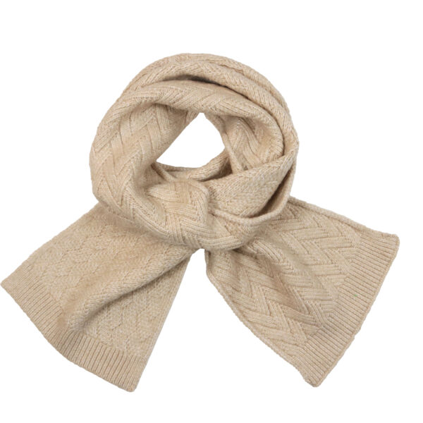 Oatmeal criss cross scarf