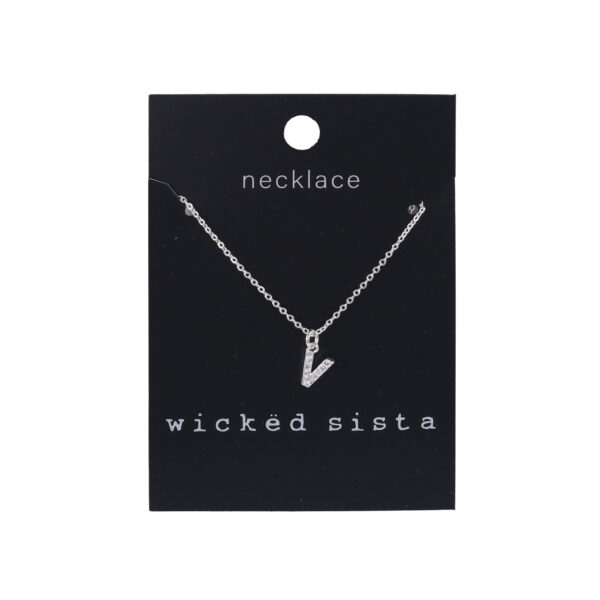 V initial necklace