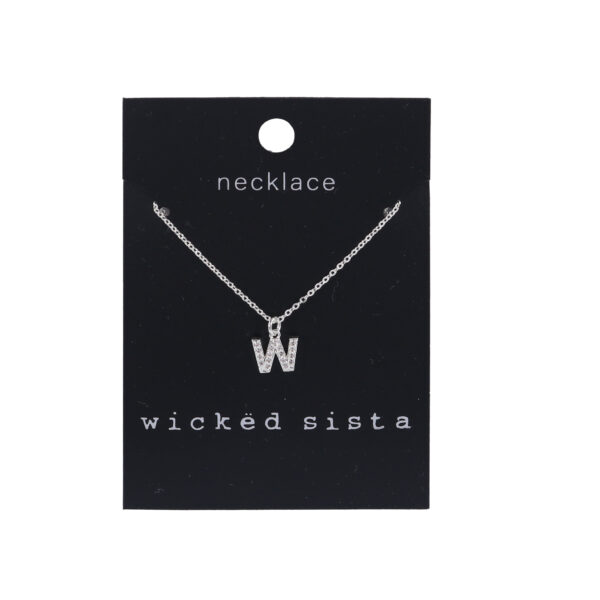 W initial necklace