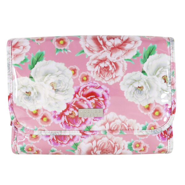Sienna fleur pink fold out bag with hook