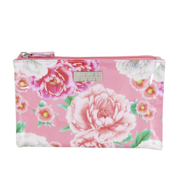Sienna fleur pink large flat purse