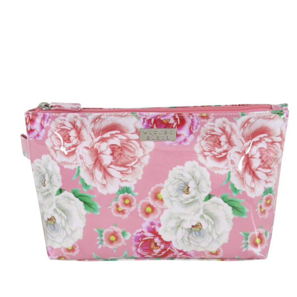Sienna fleur pink luxe large cosmetic bag