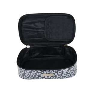 Watercolour leopard black & white rectangle brush bag - Image 2