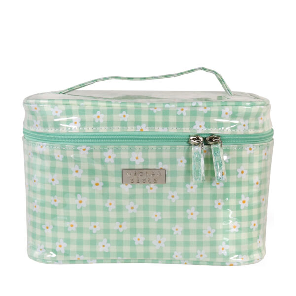 Gingham buds fresh small beauty case