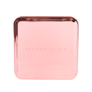 Metallic pink magnifying mirror