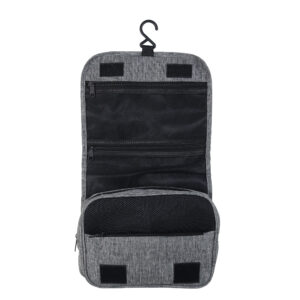 Grey toiletry bag with hook - Image 2