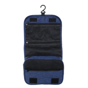Navy toiletry bag with hook - Image 2