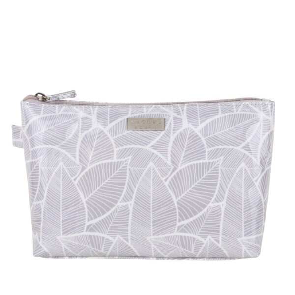 Foliage natural luxe large cosmetic bag
