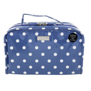 Denim polka dot cosmetic bag set - Image 2