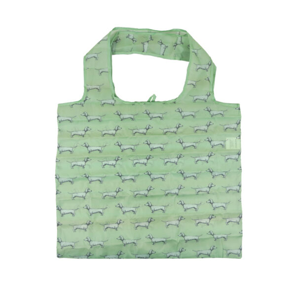 Vintage dachshund recycled shopping bag