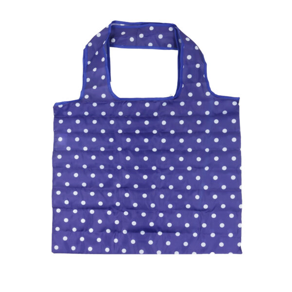 Denim polka recycled shopping bag