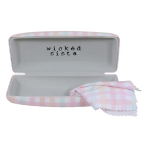 Pastel gingham eyewear case - Image 2