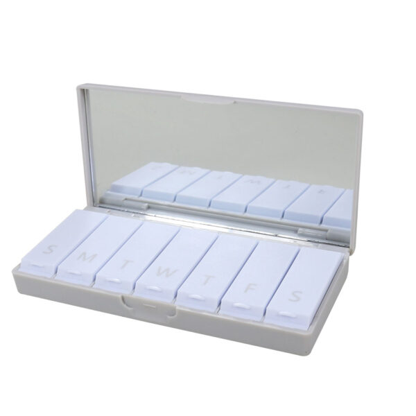 Grey polished pill case